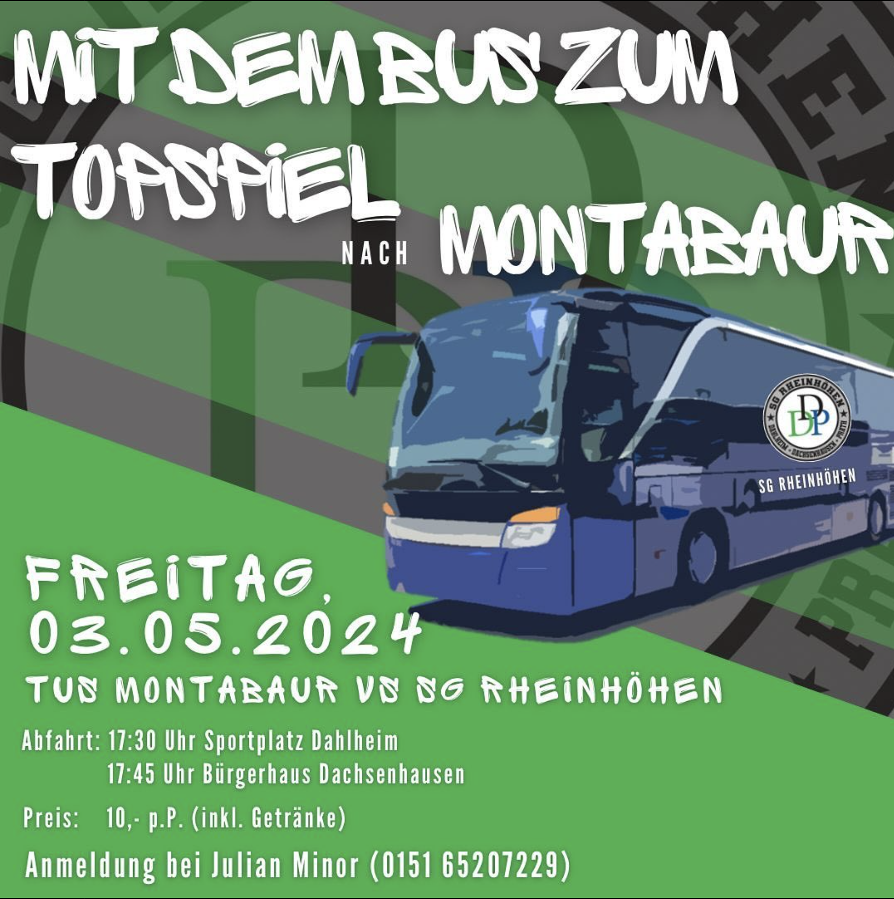 Mit dem Bus zum Topspiel nach Montabaur am 3.5.